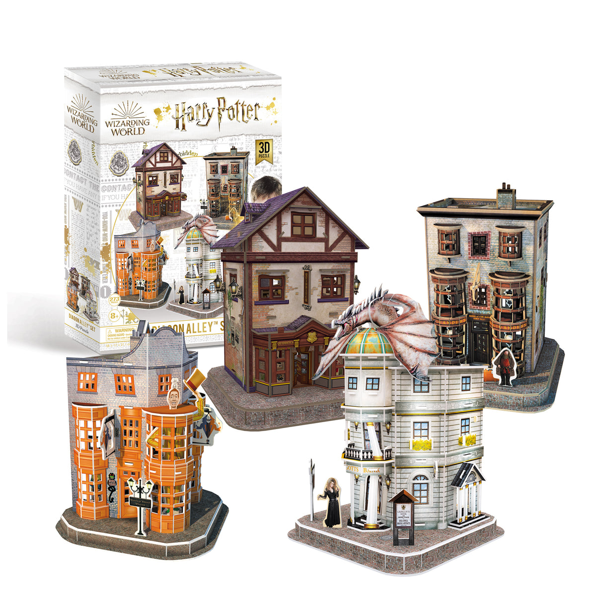 Harry Potter Diagon Alley 4 in 1 3D Puzzle Set