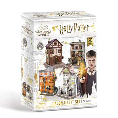 Harry Potter Diagon Alley 4 in 1 3D Puzzle Set