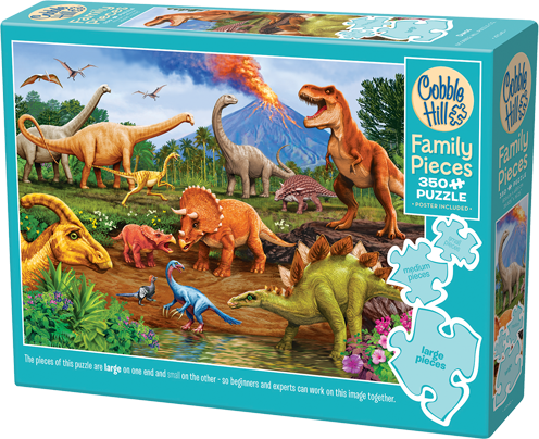 Dinos (Family) 350 Piece Cobble Hill Puzzle + Poster