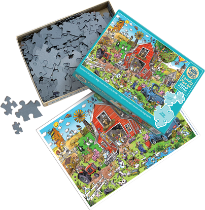 Farmyard Folly (Family) 350pc Cobble Hill Puzzle + Poster