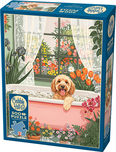 Blooms and Bubbles 500 Piece Cobble Hill Puzzle + Poster