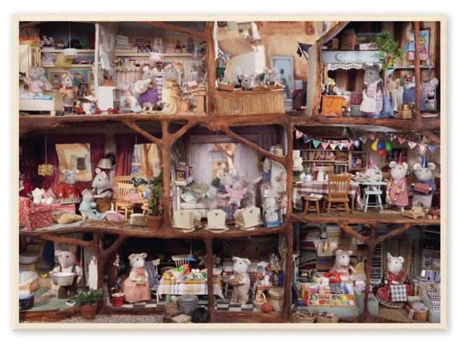 Puzzle - At the neighbors' (1000 pieces) - The Mouse Mansion
