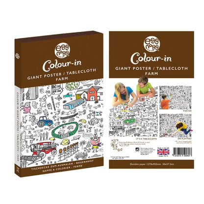 Colour-in Giant Poster / Tablecloth - Farm