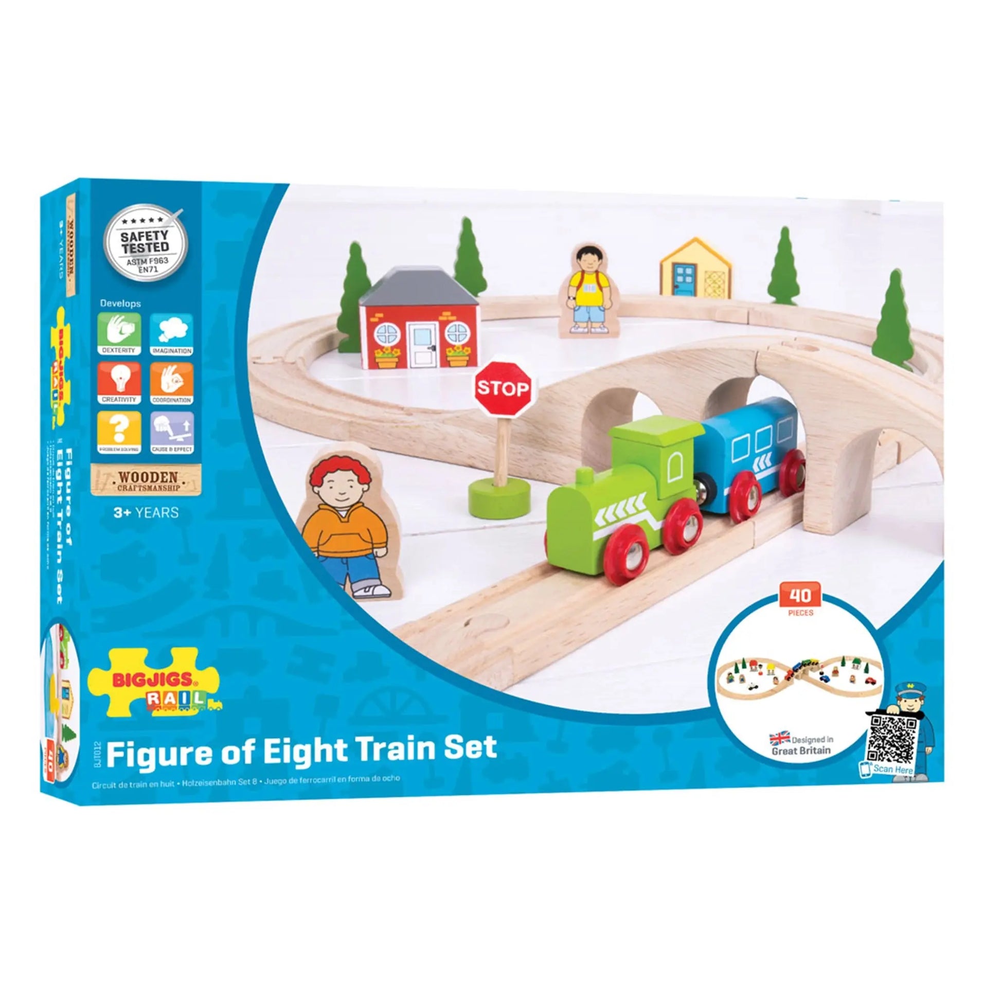 Figure of Eight Train Set - Bigjigs Toys - The Forgotten Toy Shop