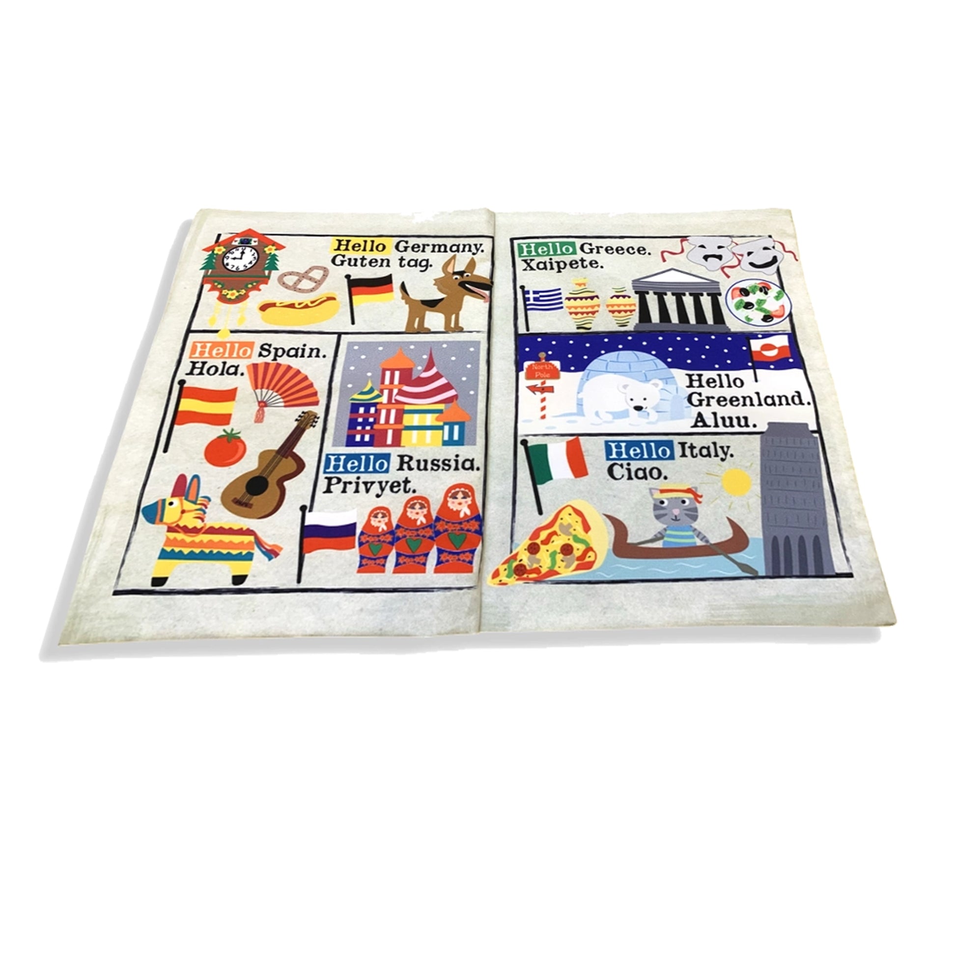 Nursery Times Crinkly Newspaper - Hello Friends - Jo & Nic's Crinkly Cloth Books - The Forgotten Toy Shop