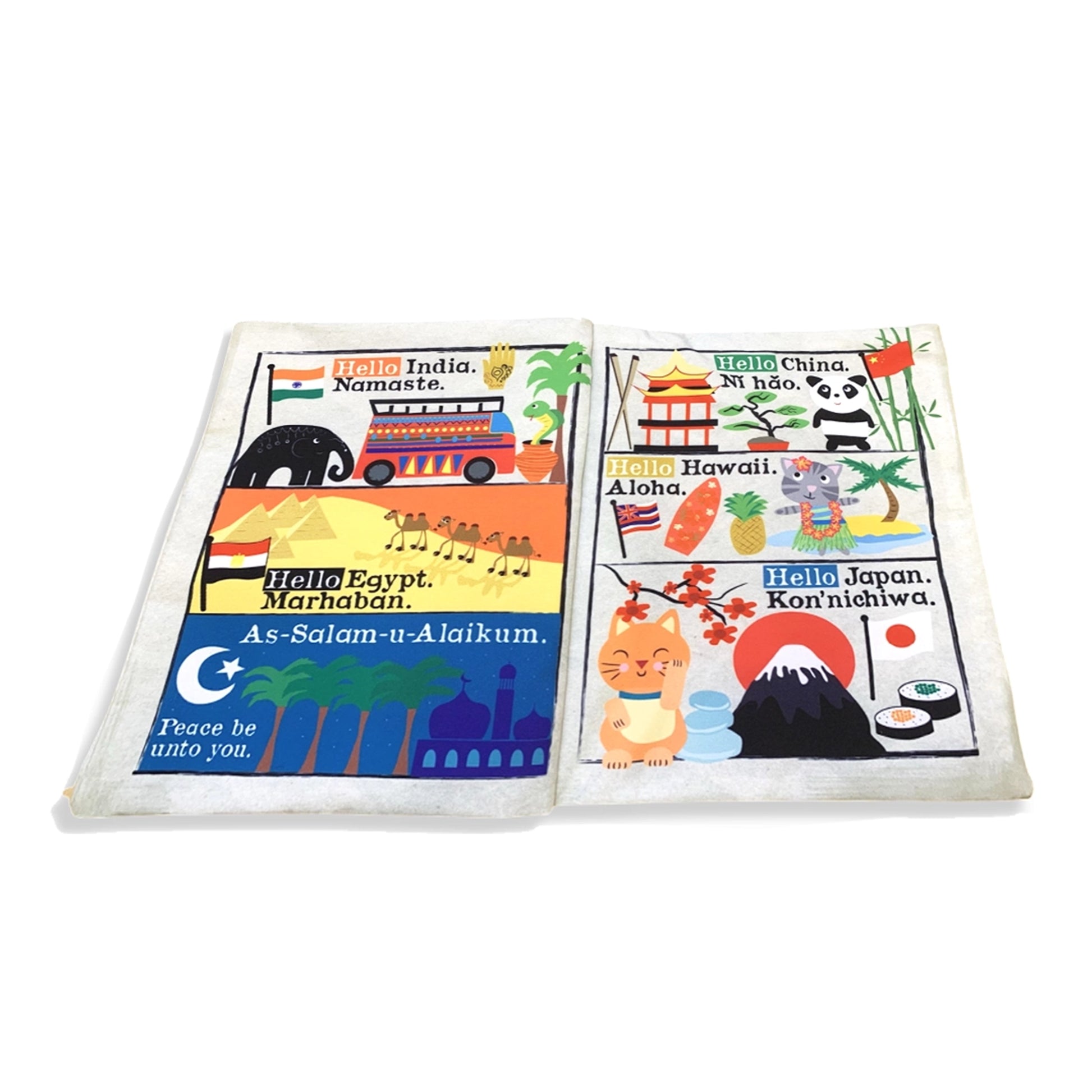 Nursery Times Crinkly Newspaper - Hello Friends - Jo & Nic's Crinkly Cloth Books - The Forgotten Toy Shop