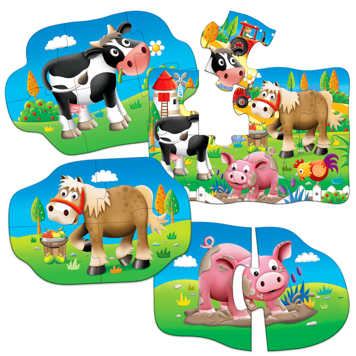 My First Puzzle Sets 4-In-A-Box Puzzles - Farm