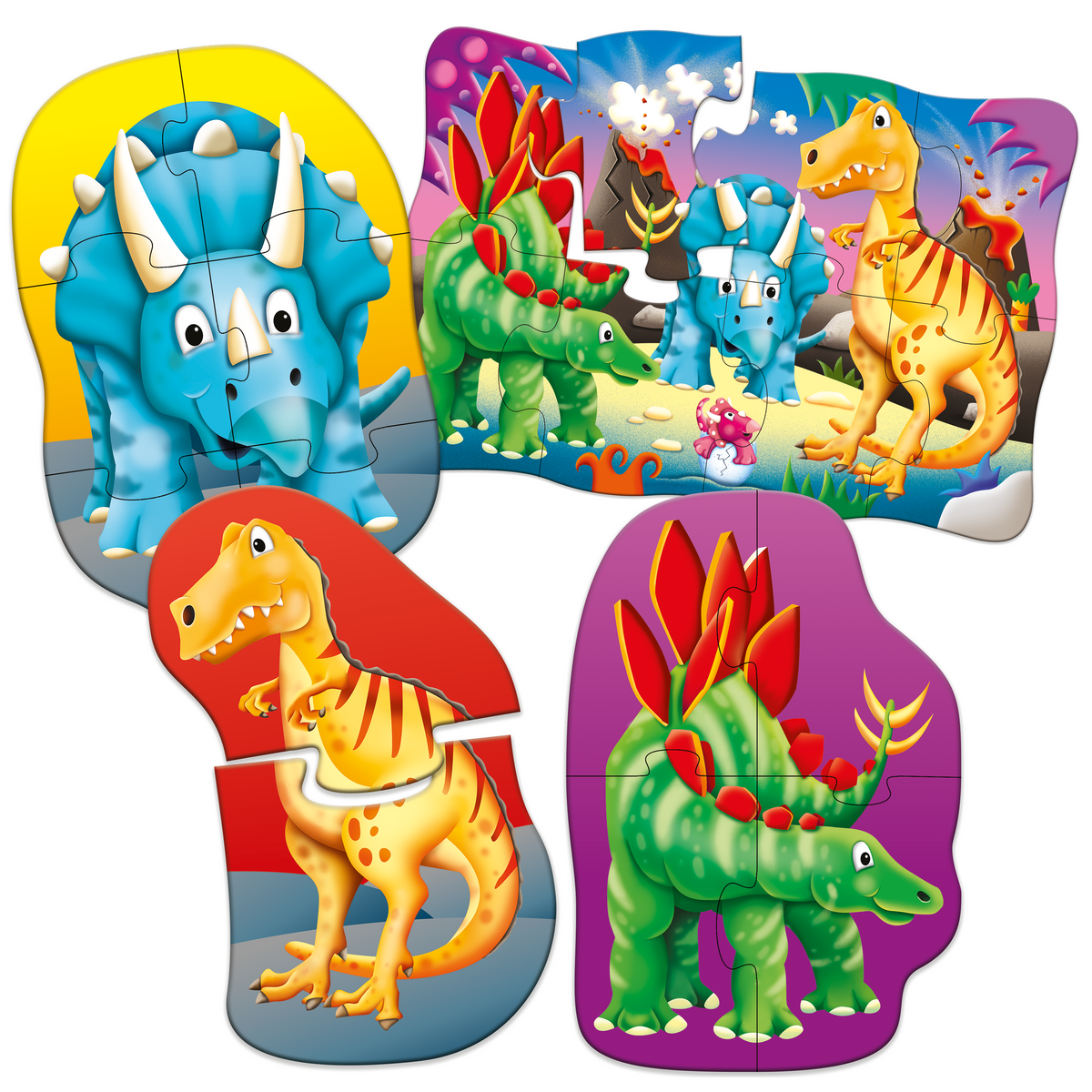 My First Puzzle Sets 4-In-A-Box Puzzles - Dino