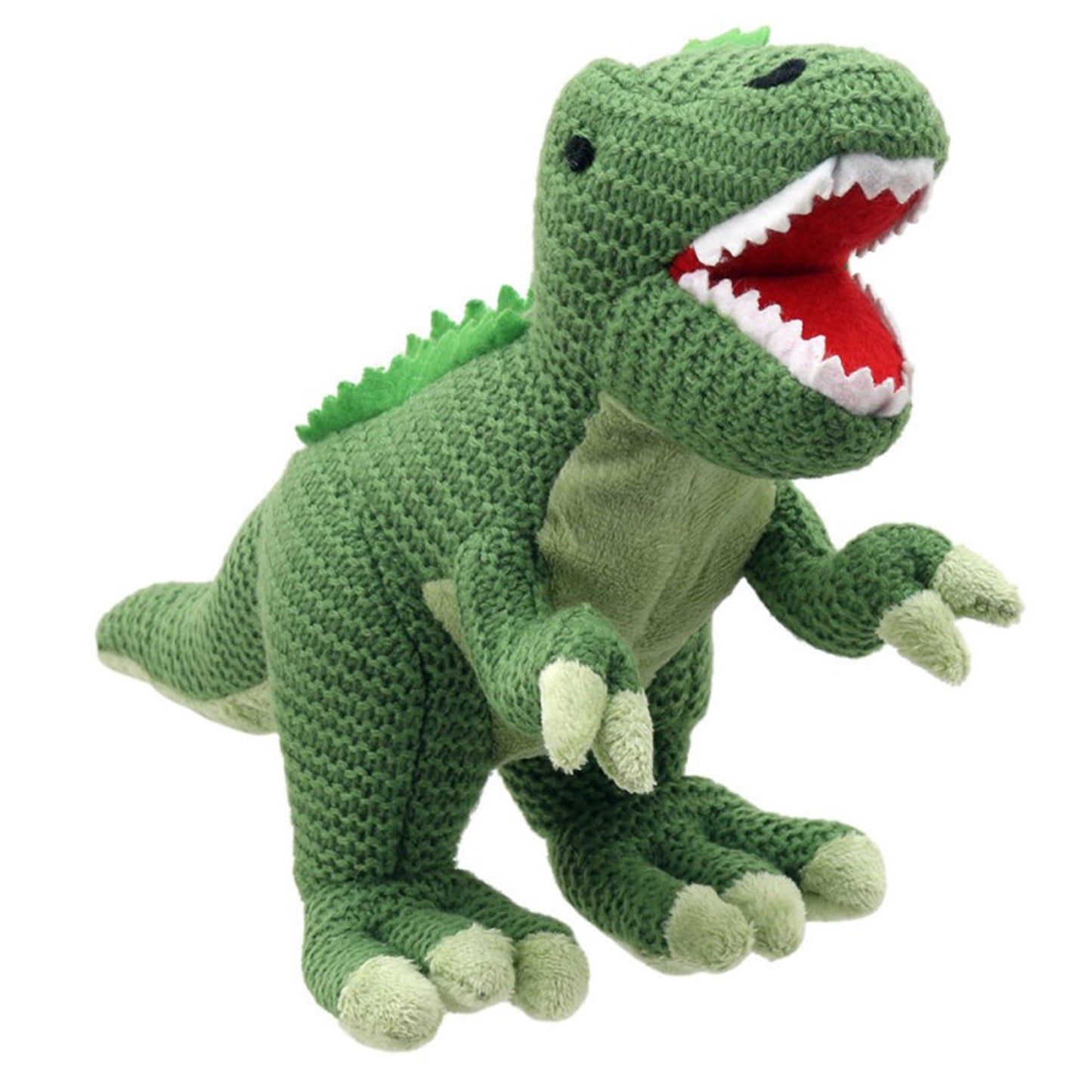 Wilberry Knitted - T-Rex (Green) - Wilberry Toys - The Forgotten Toy Shop