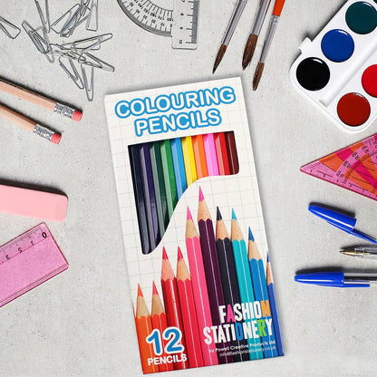 Colouring Pencils Set Kids Adults School Arts & Craft 12pk