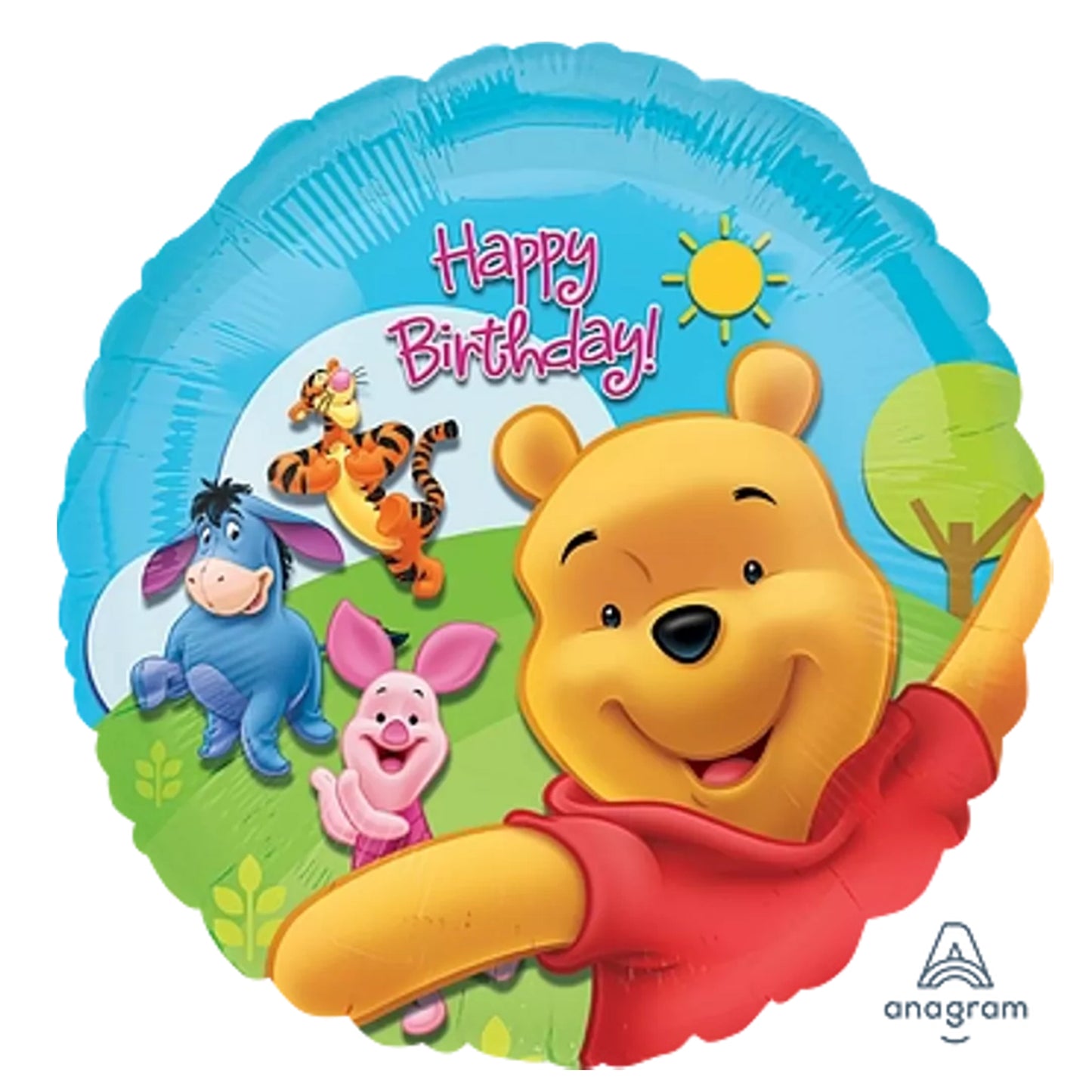 18" Round Foil Balloon - Happy Birthday Winnie the Pooh