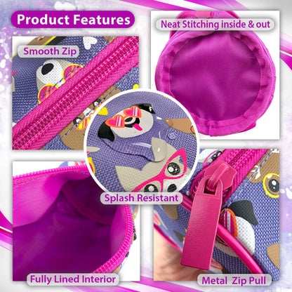 Cute Dogs Purple Pencil Case