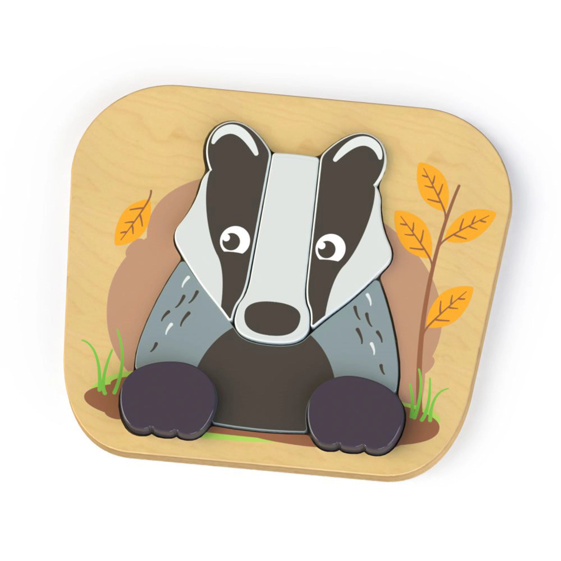 Woodland Badger Puzzle - Inside Out Toys - The Forgotten Toy Shop