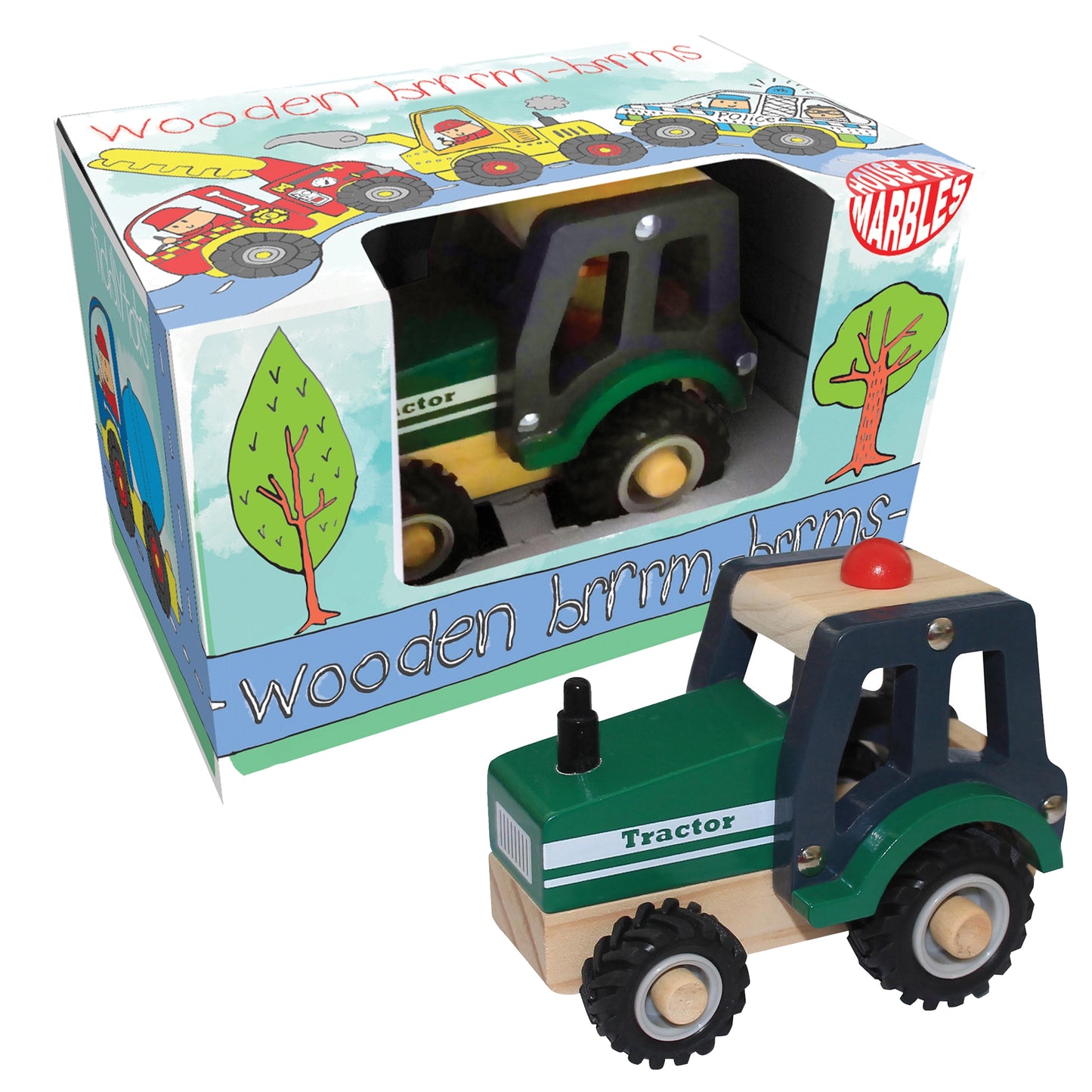 Wooden Brrm-Brrms – Work Vehicles - House of Marbles - The Forgotten Toy Shop