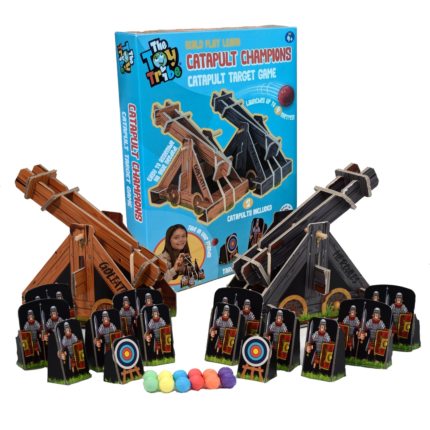 Catapult Champions: Cardboard Catapults Double Pack - The Toy Tribe - The Forgotten Toy Shop