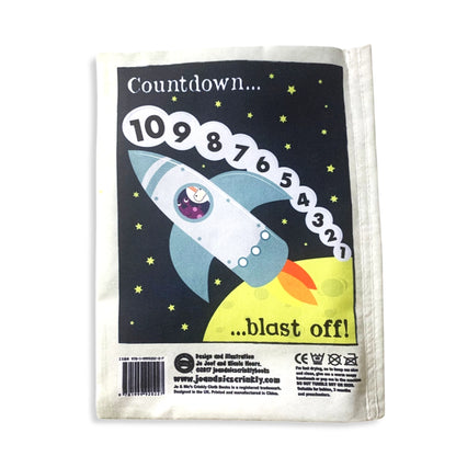 Nursery Times Crinkly Newspaper - Counting in Space - Jo & Nic's Crinkly Cloth Books - The Forgotten Toy Shop