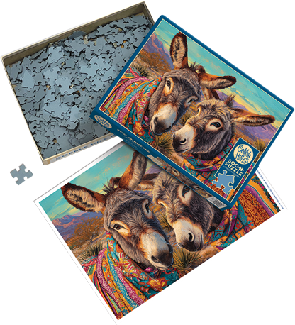 Dos Burros 500 Piece Cobble Hill Puzzle + Poster