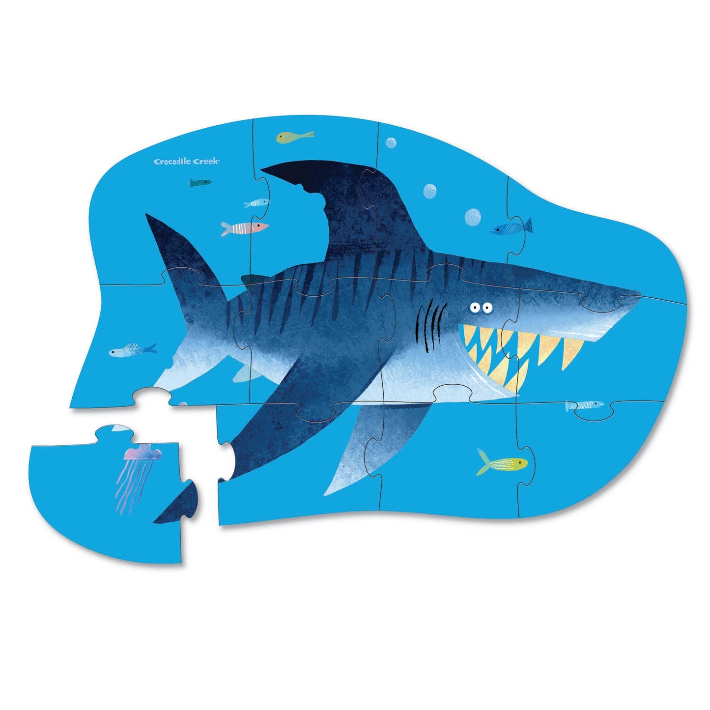 Crocodile Creek 12 piece Mini FSC Kids Puzzle Shark City
