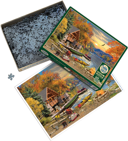 Lakeside Retreat 1000 Piece Cobble Hill Puzzle + Poster