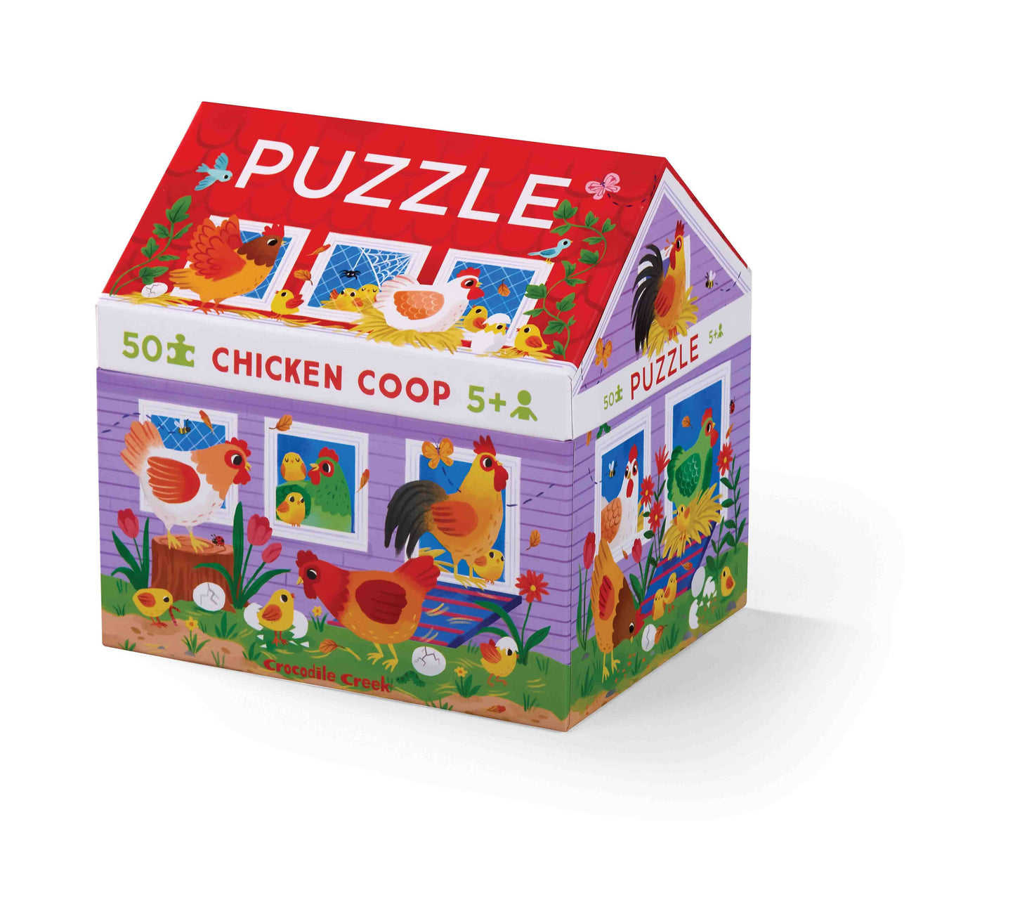 Crocodile Creek Chicken Coop FSC Puzzle 50 Piece Kids Jigsaw