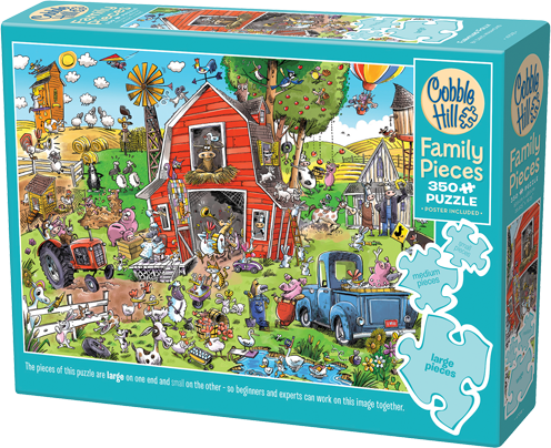 Farmyard Folly (Family) 350pc Cobble Hill Puzzle + Poster