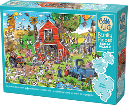 Farmyard Folly (Family) 350pc Cobble Hill Puzzle + Poster