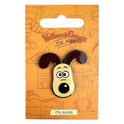 Wallace and Gromit - Gromit Head Pin Badge