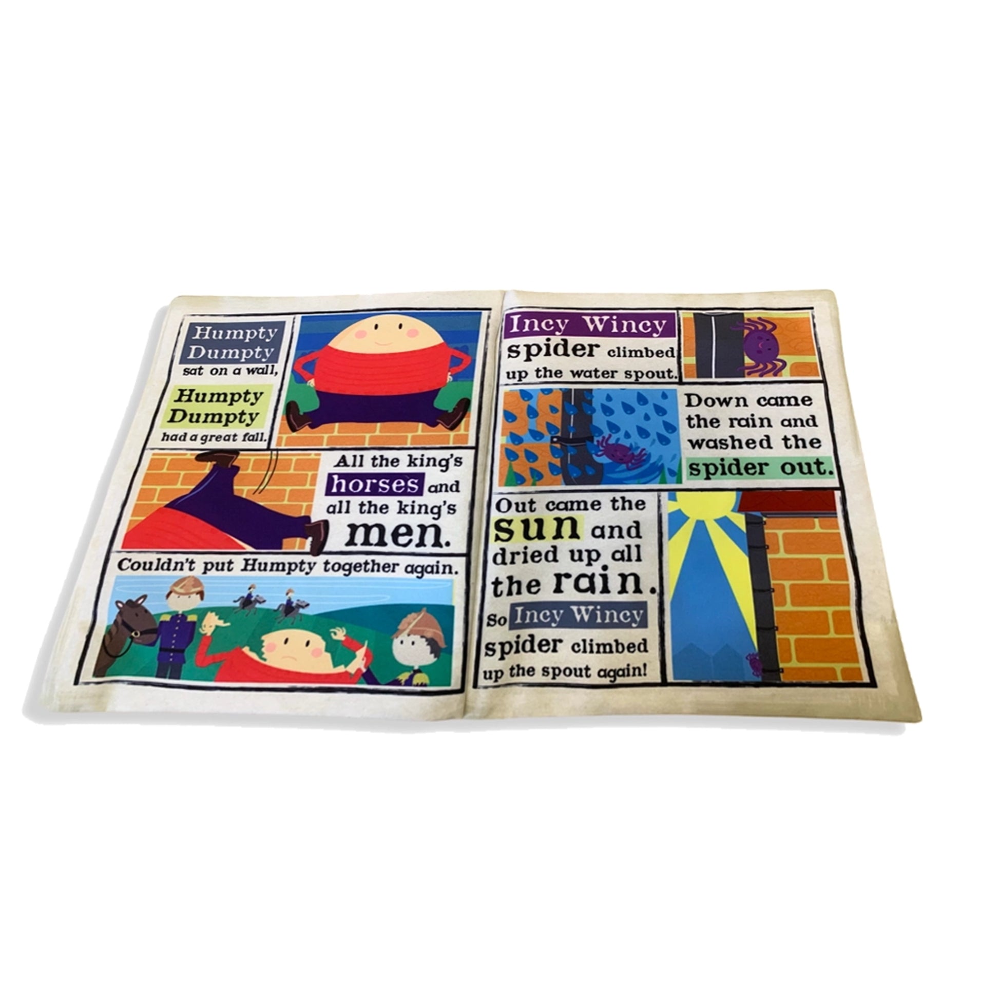 Nursery Times Crinkly Newspaper - Hey Diddle Diddle - Jo & Nic's Crinkly Cloth Books - The Forgotten Toy Shop