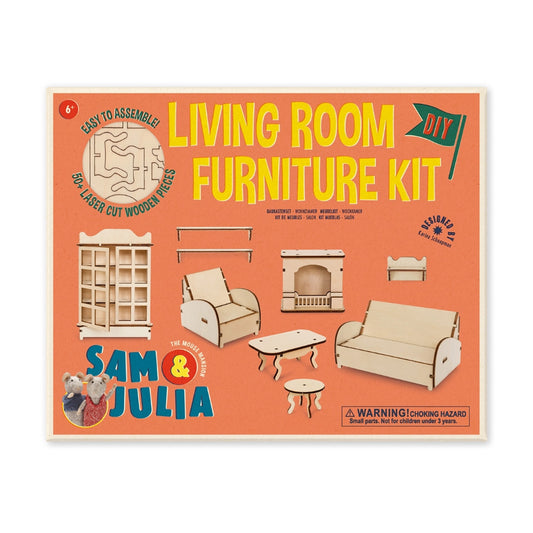Dollhouse Furniture Kit - Living Room (Scale 1:12)