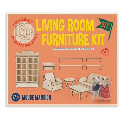 Dollhouse Furniture Kit - Living Room (Scale 1:12)