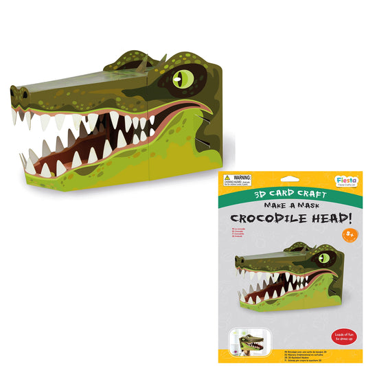 Make a 3D Full-Head Mask - Crocodile - Fiesta Crafts - The Forgotten Toy Shop