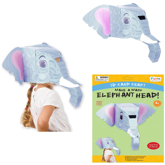 Make a 3D Full-Head Mask - Elephant - Fiesta Crafts - The Forgotten Toy Shop