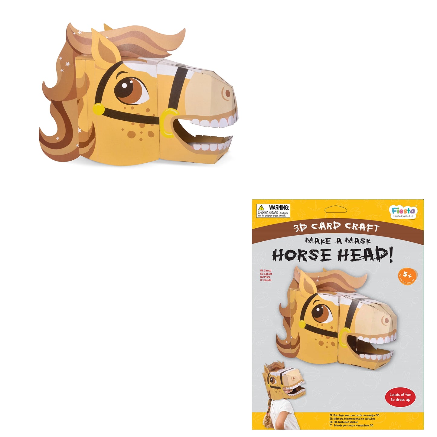 Make a 3D Full-Head Mask - Horse - Fiesta Crafts - The Forgotten Toy Shop