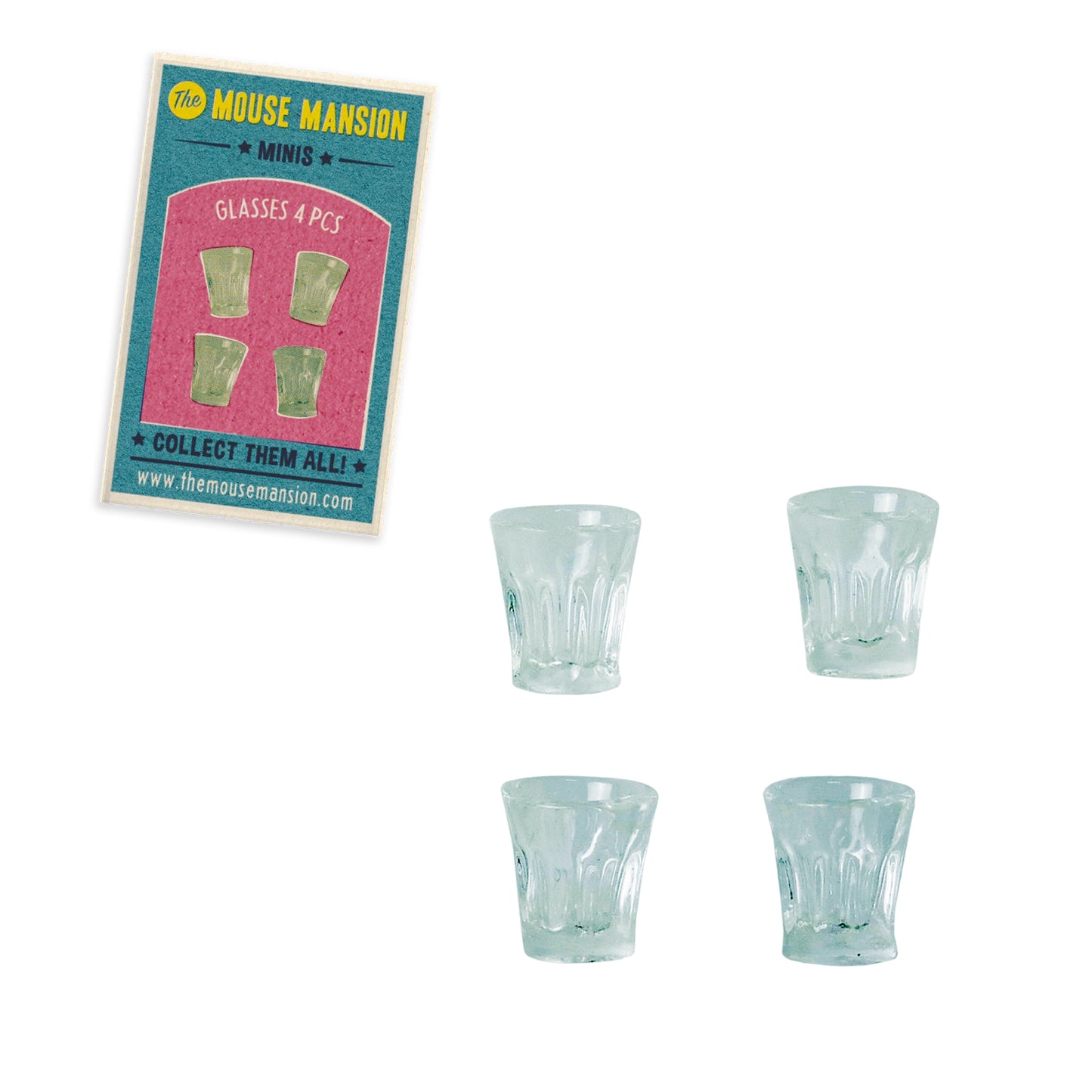 Dollhouse Miniatures - Water Glasses (Scale 1:12)