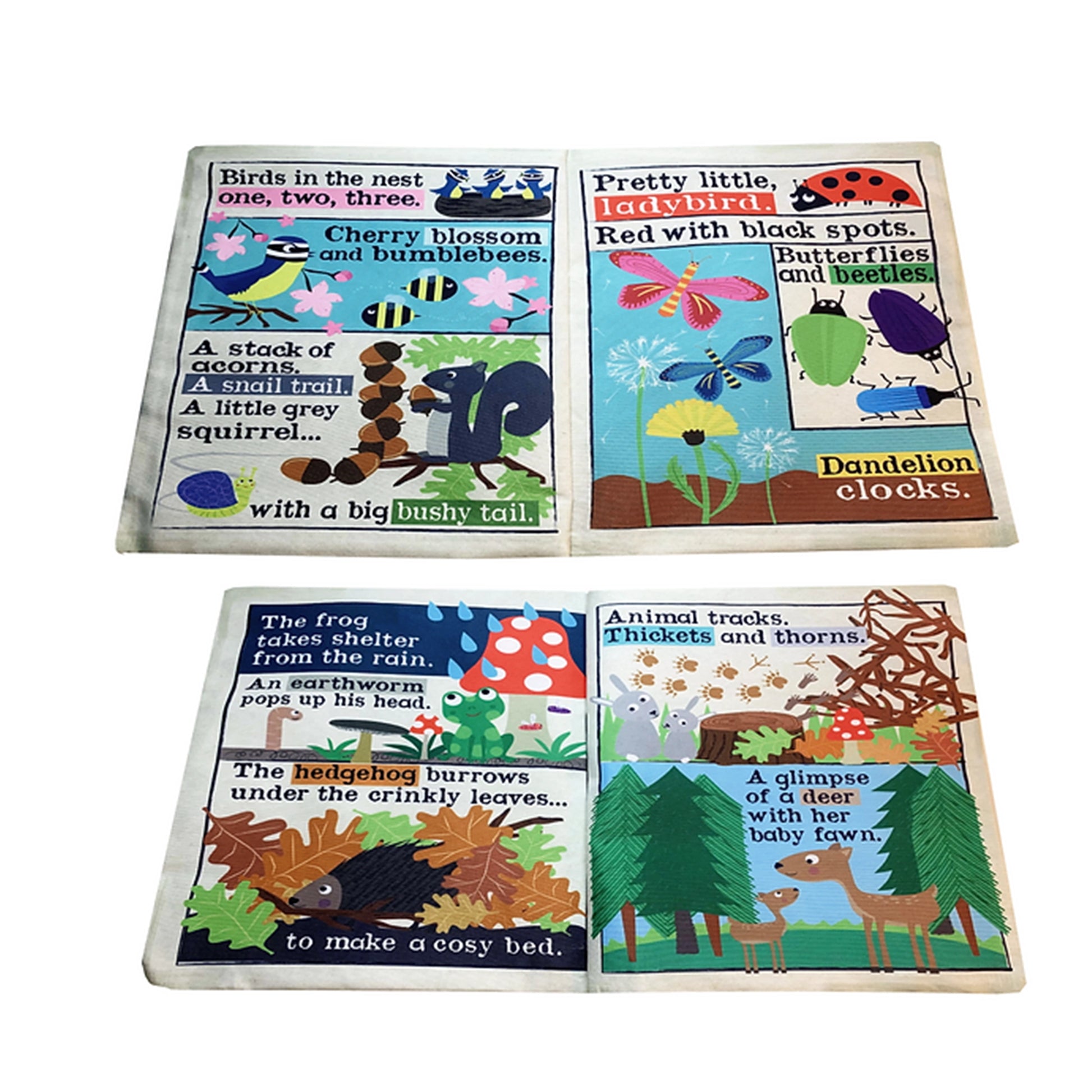Nursery Times Crinkly Newspaper - Nature Trail - Jo & Nic's Crinkly Cloth Books - The Forgotten Toy Shop