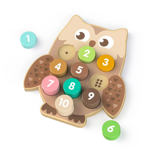 Woodland Owl Number Block Puzzle - Inside Out Toys - The Forgotten Toy Shop