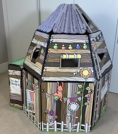 Play Den - Children's Cardboard Playhouse And Periscope
