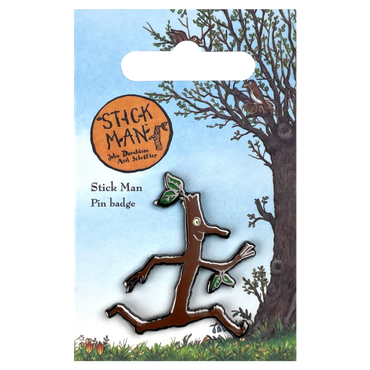 Stick Man Character Pin Badge