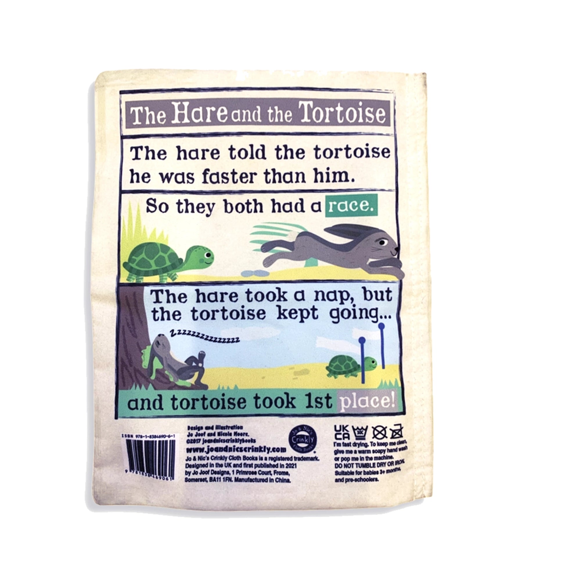 Nursery Times Crinkly Newspaper - Three Little Tales - Jo & Nic's Crinkly Cloth Books - The Forgotten Toy Shop