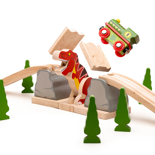 T-Rex Bursting Bridge - Bigjigs Toys - The Forgotten Toy Shop