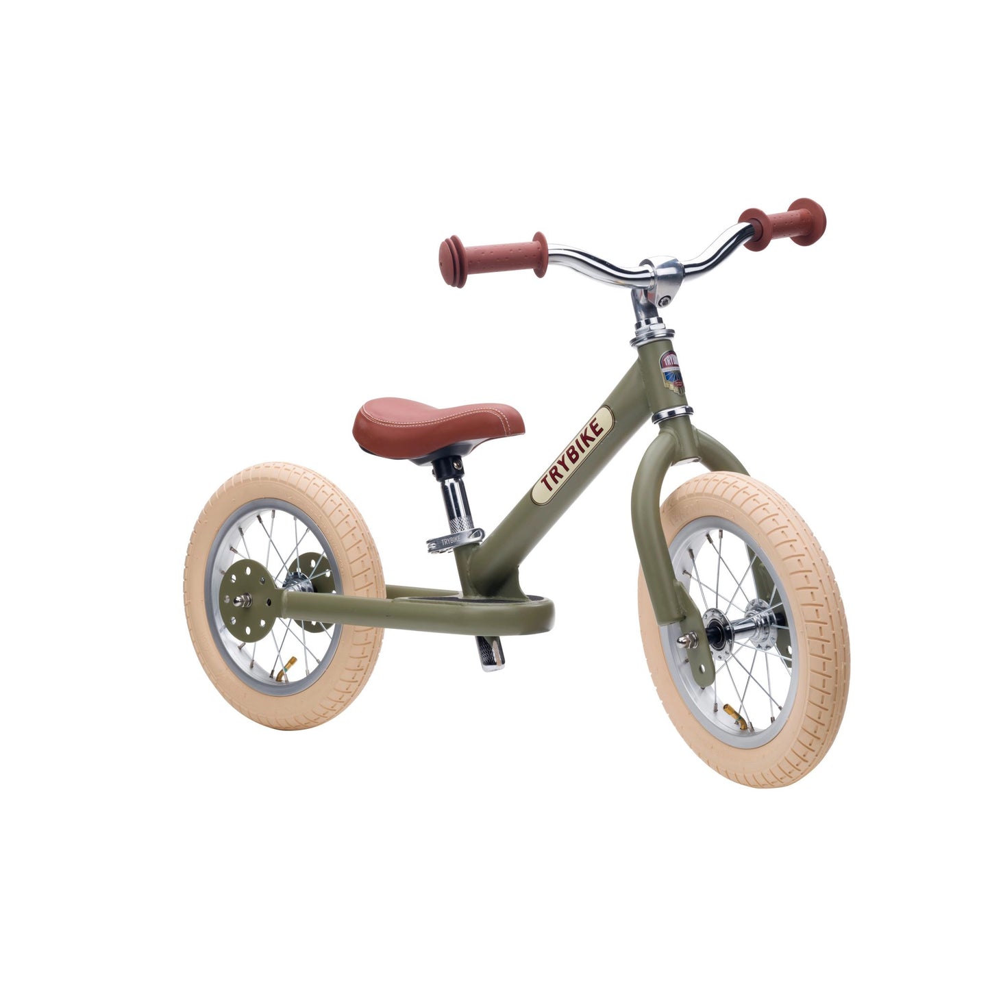 Trybike Steel Balance Trike - Vintage Green