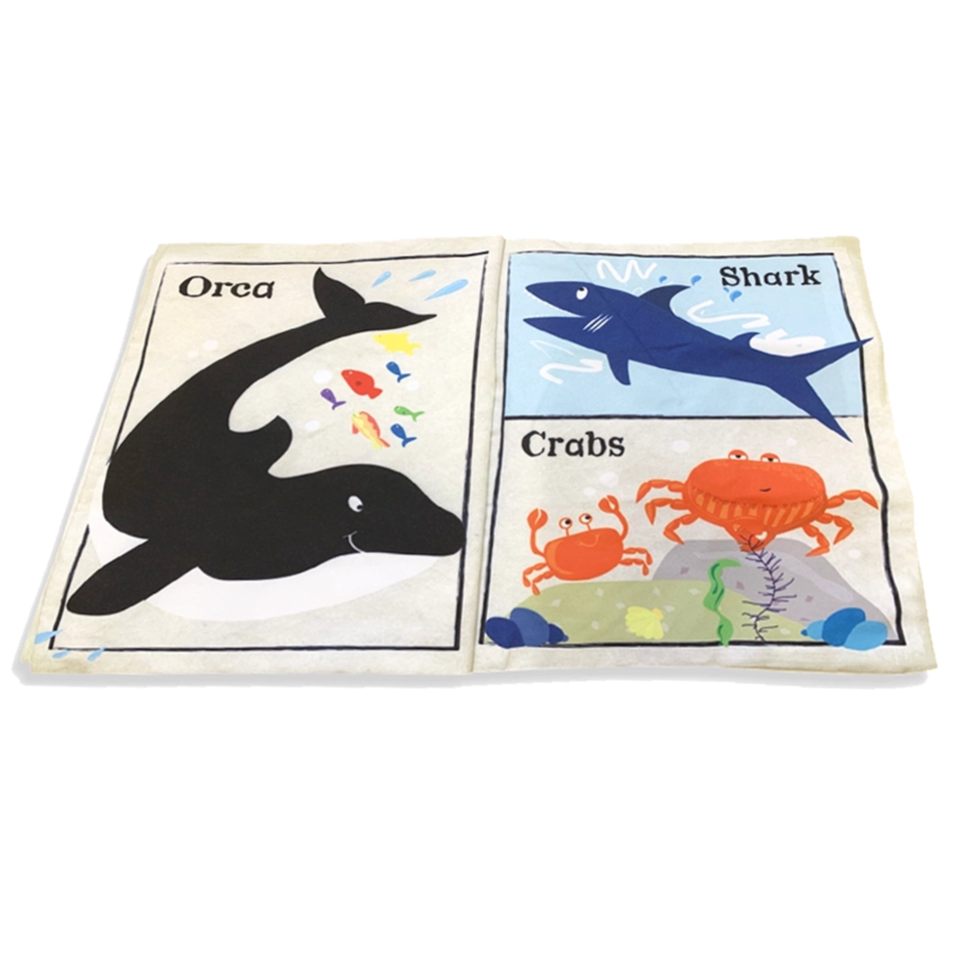 Nursery Times Crinkly Newspaper - Under the Sea - Jo & Nic's Crinkly Cloth Books - The Forgotten Toy Shop