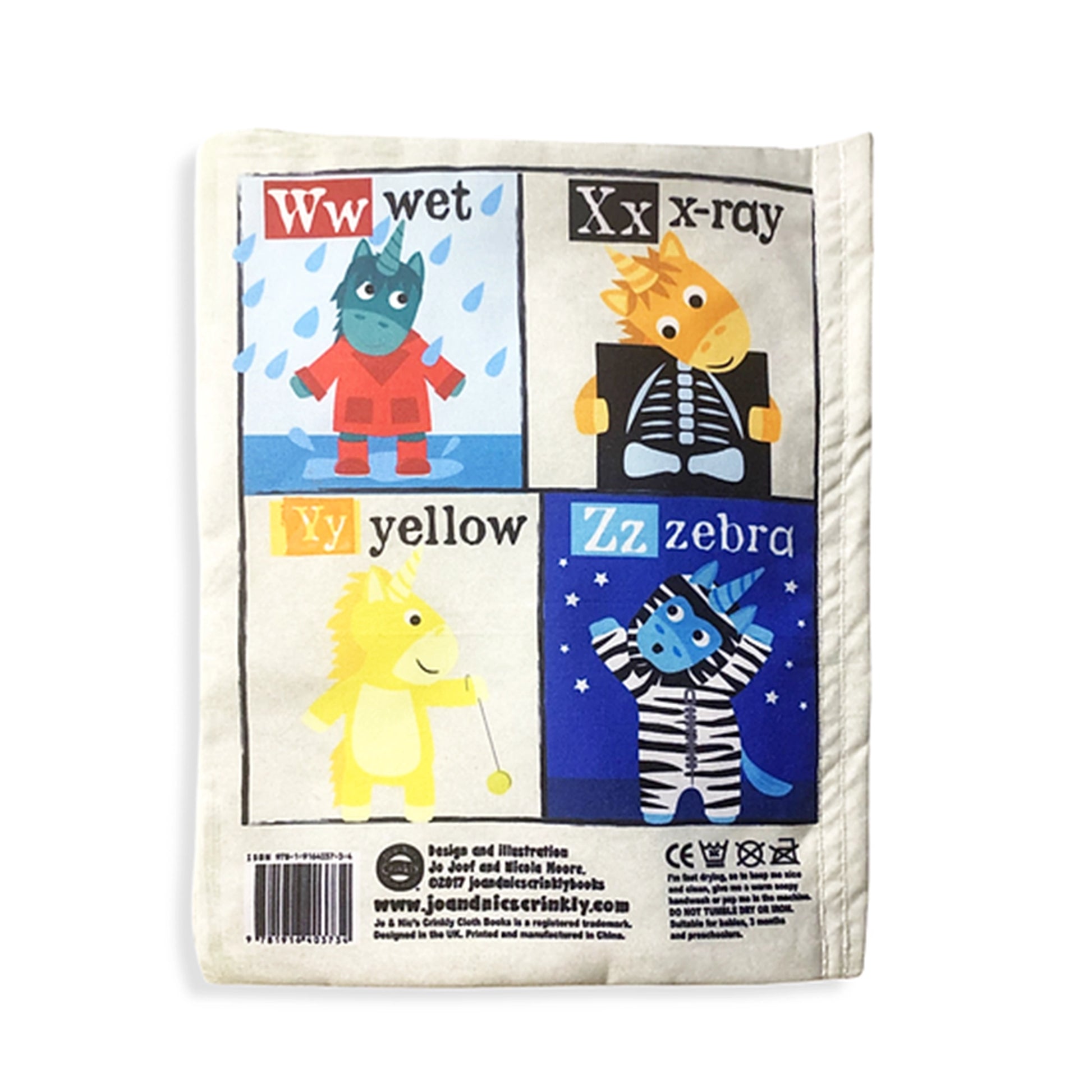 Nursery Times Crinkly Newspaper - Unicorns - Jo & Nic's Crinkly Cloth Books - The Forgotten Toy Shop