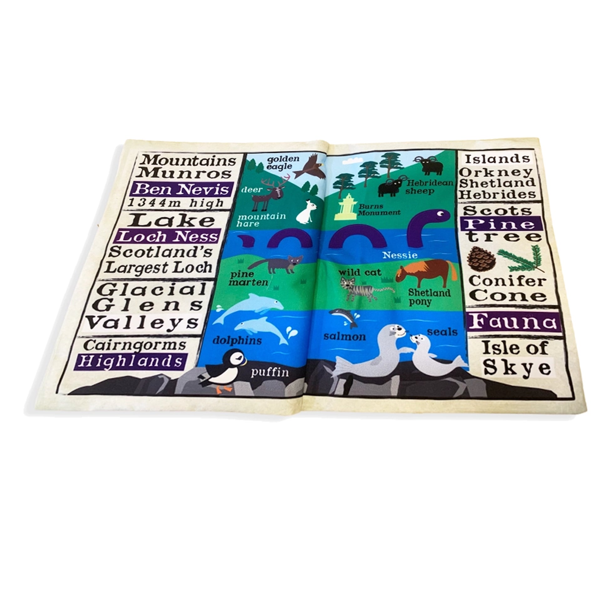 Nursery Times Crinkly Newspaper - Welcome to Scotland - Jo & Nic's Crinkly Cloth Books - The Forgotten Toy Shop