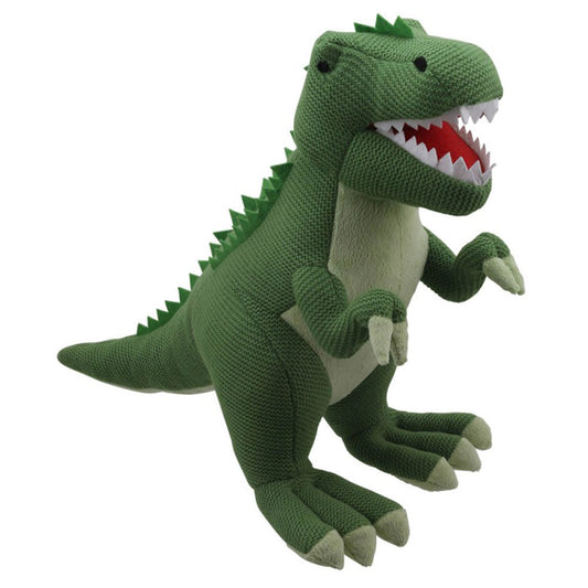 Wilberry Knitted - T-Rex (Green) (Large) - Wilberry Toys - The Forgotten Toy Shop
