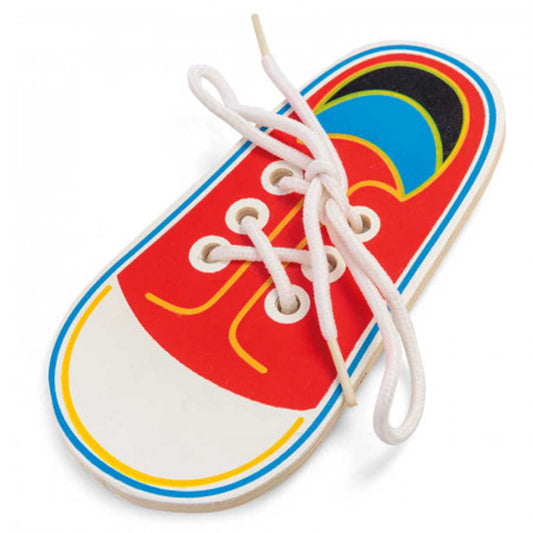 Wooden Lacing Shoe - Tobar - The Forgotten Toy Shop