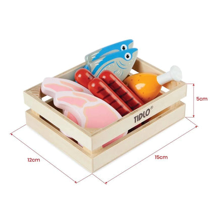 Wooden Food Crate - Meat & Fish