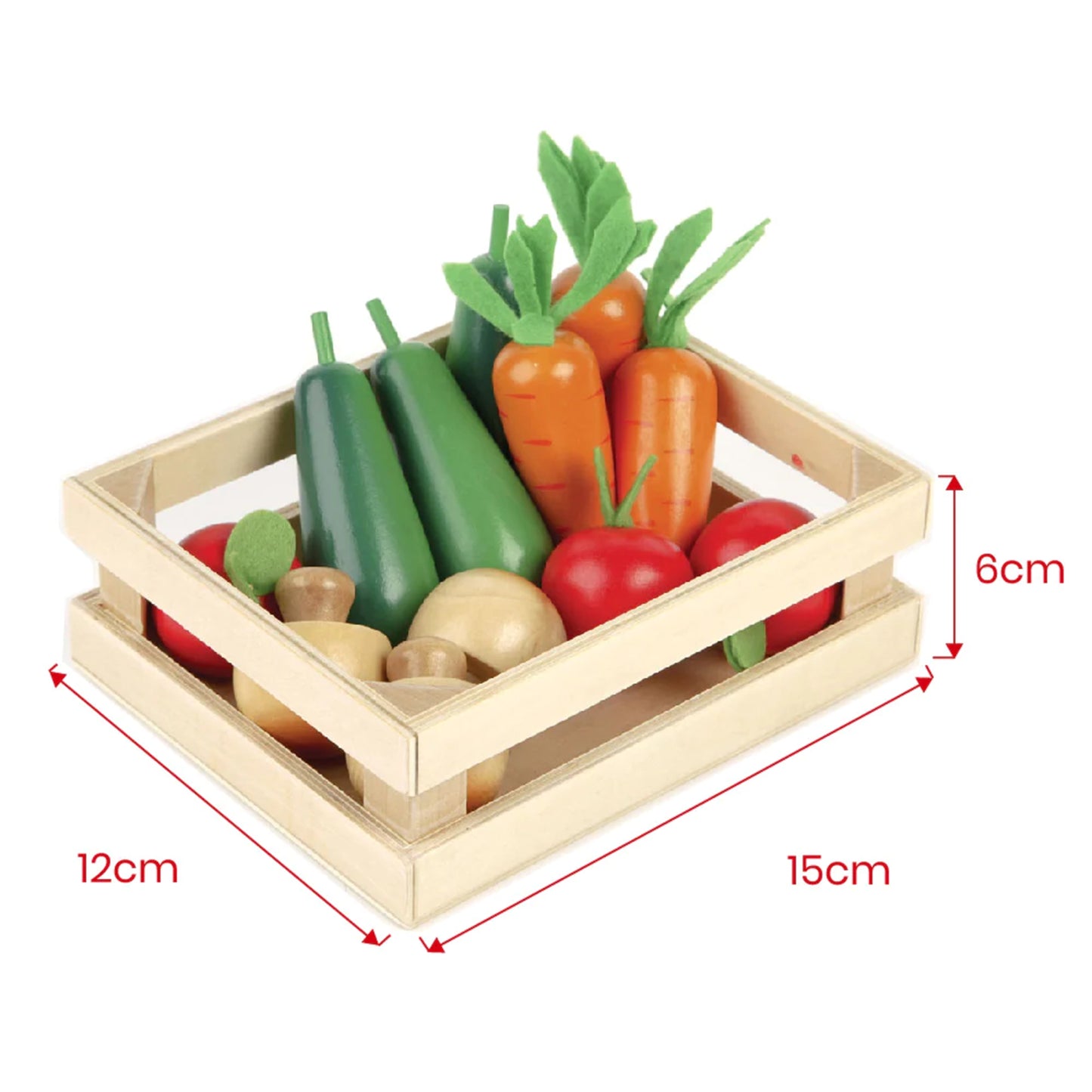 Wooden Food Crate - Winter Vegetables