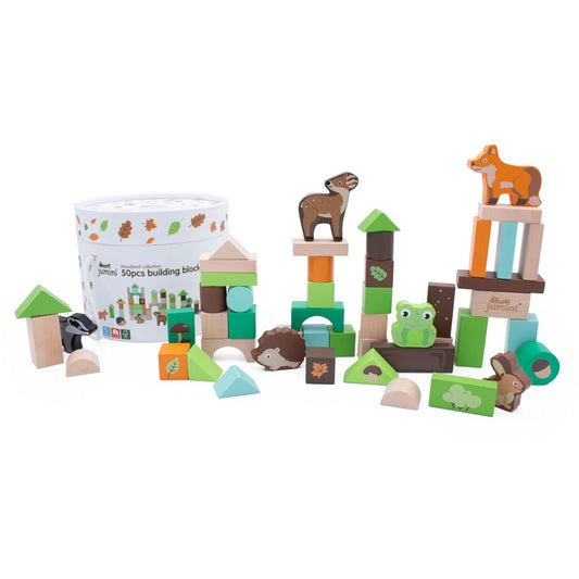 Woodland 50pcs Building Block Set (in tub) - Inside Out Toys - The Forgotten Toy Shop