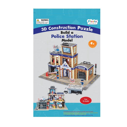 3D Construction Craft - Police Station - Fiesta Crafts - The Forgotten Toy Shop